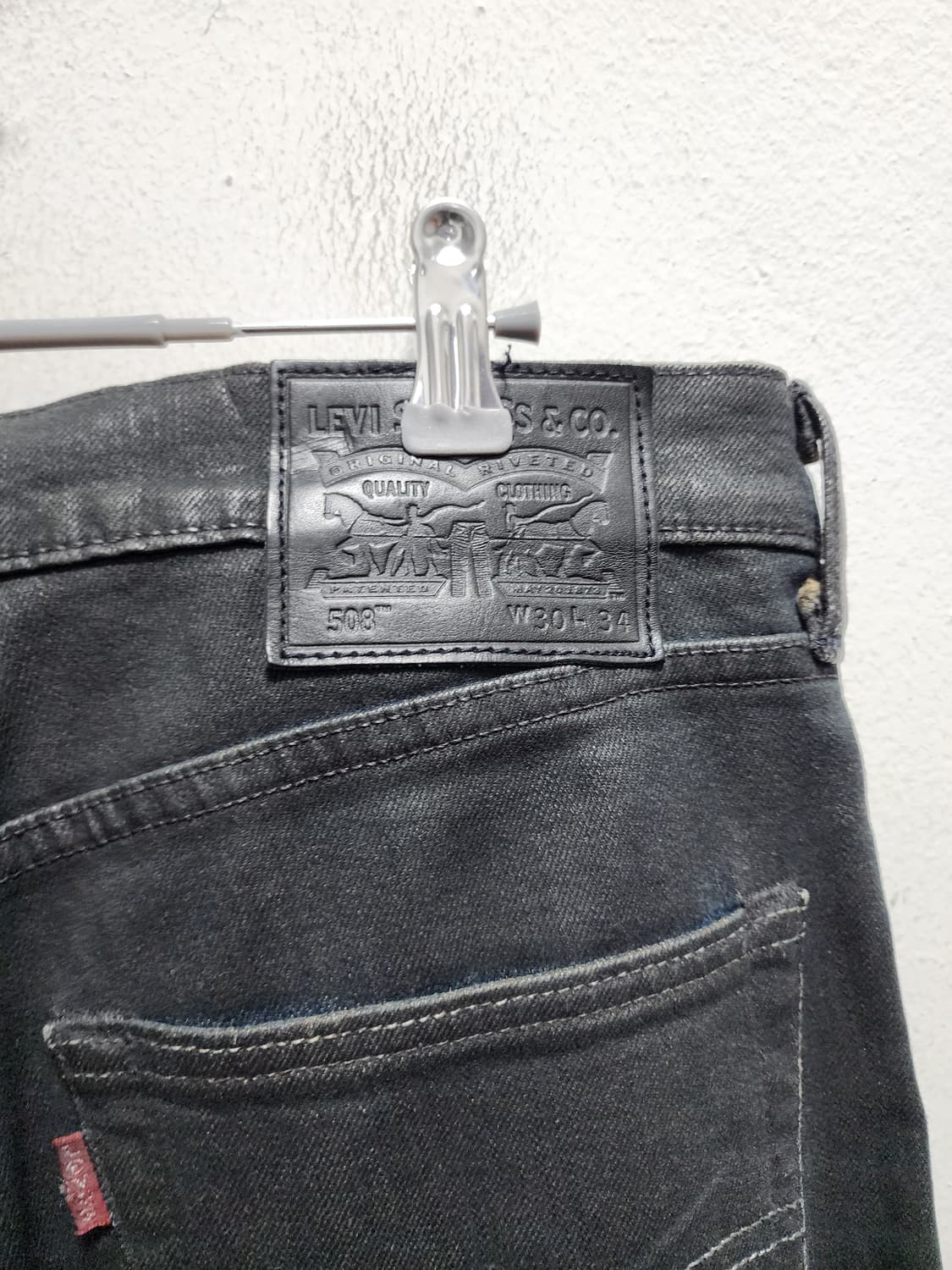 리바이스 508 블랙 코팅진 상품이미지3
