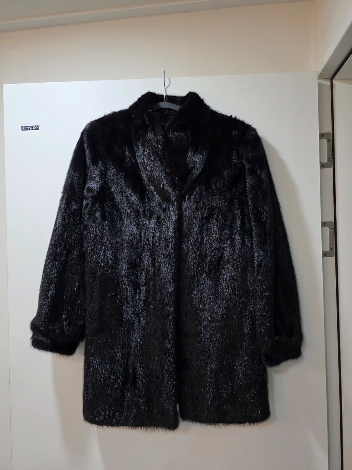 리얼 통밍크 밍크코트  하이넥 블랙코트 빈티지 상품이미지5
