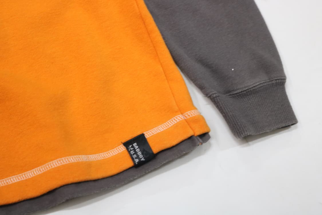 배드보이 빈티지 드래곤 그래픽 오렌지 배색 맨투맨 상품이미지5