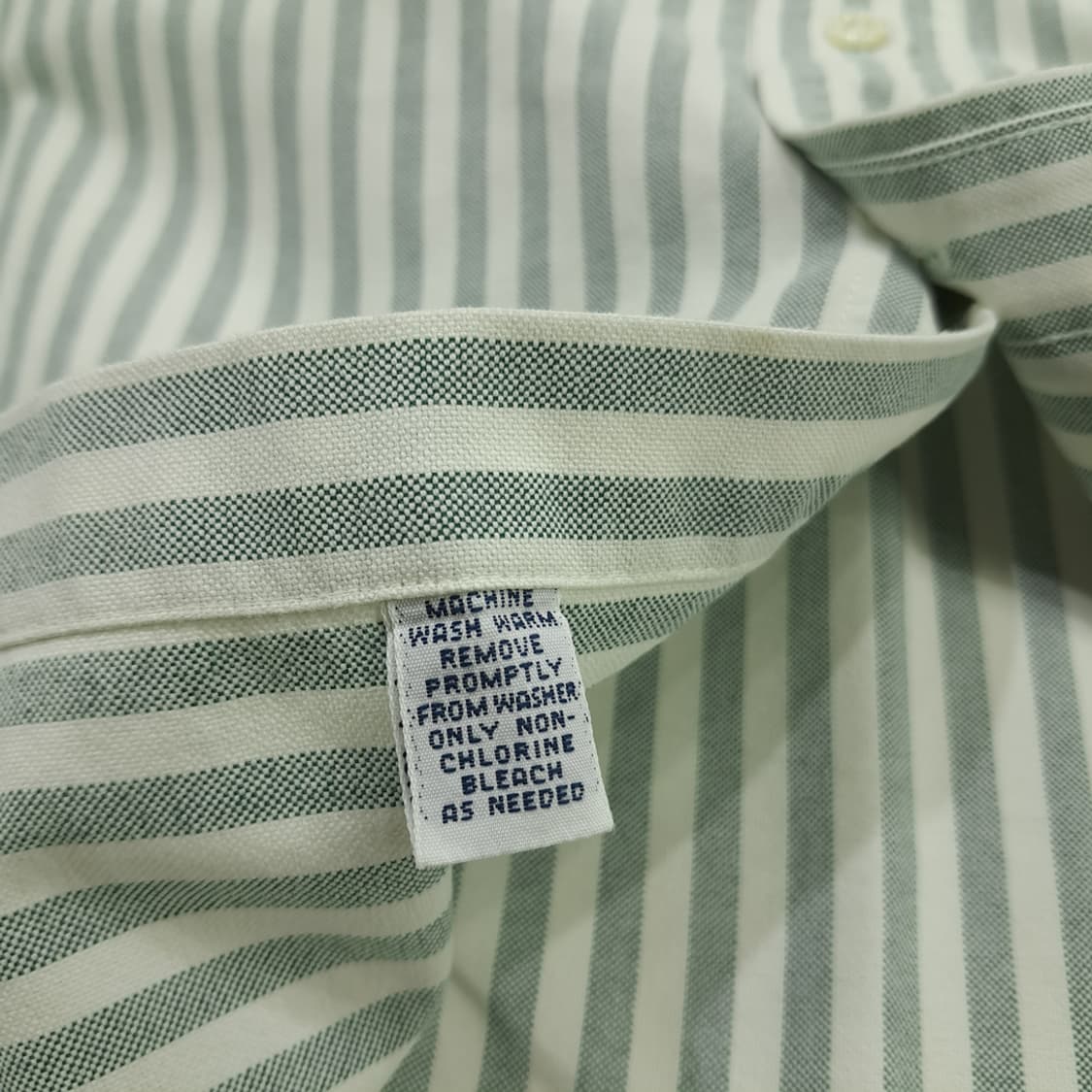 Co848 XL 폴로 랄프로렌 빅셔츠 세이지그린 볼드스트라이프 긴팔 셔츠 상품이미지6