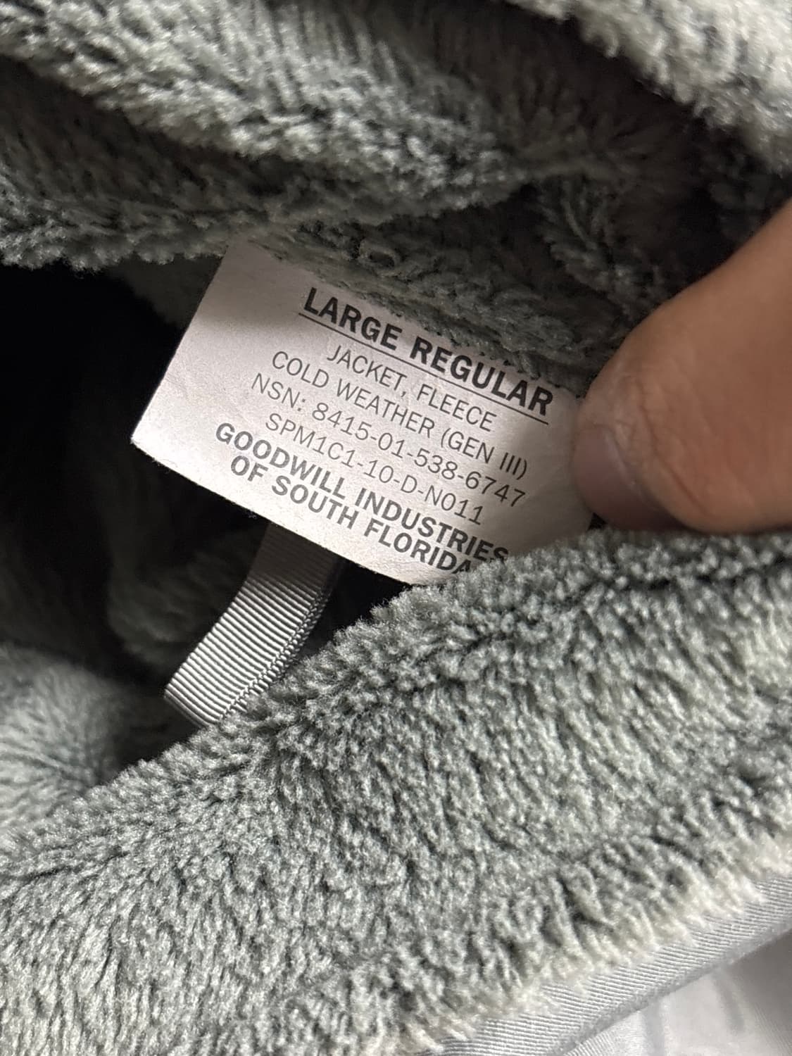 미군 ecwcs gen3 level3 후리스 자켓 라지 레귤러 신품급 상품이미지3