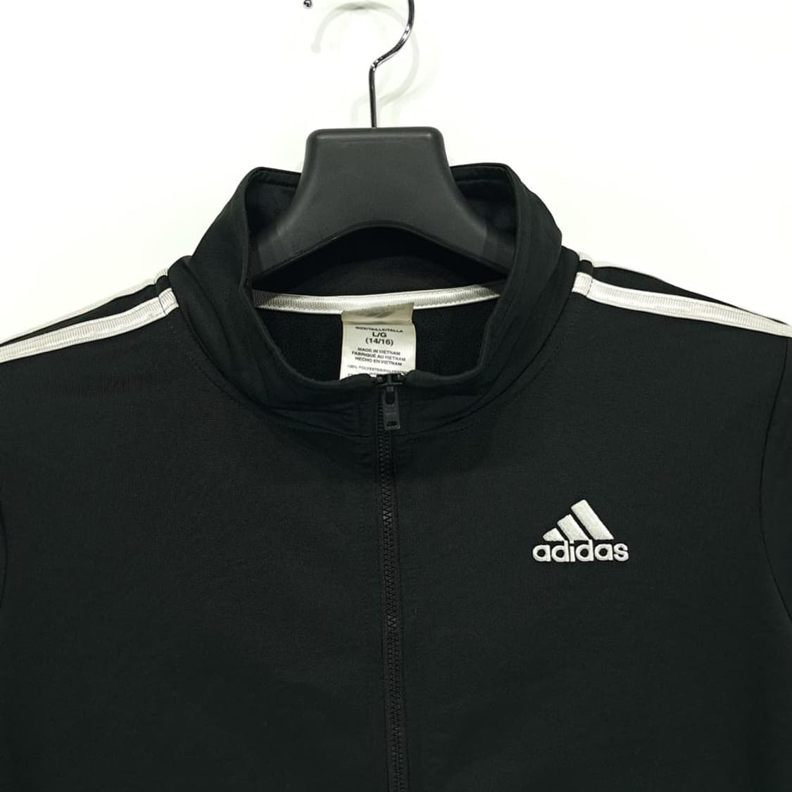 L 아디다스 블랙 3s 트랙탑 저지 자켓 여성 (CS211) 상품이미지3
