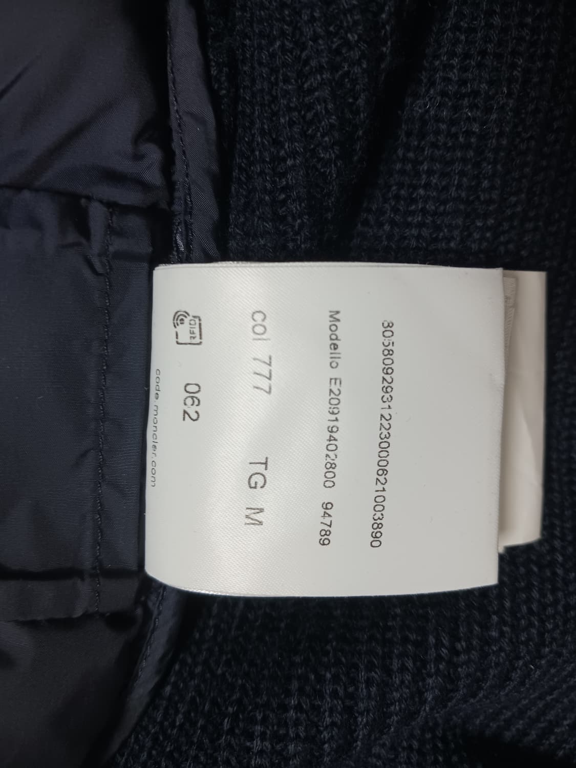 [정품] 백화점판 몽클레어 니트패딩 집업 울 가디건 상품이미지8