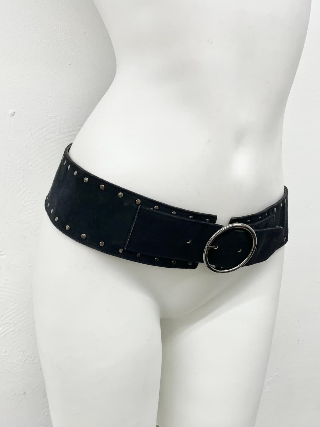 락시크 세무 스터드 와이드 벨트 상품이미지3