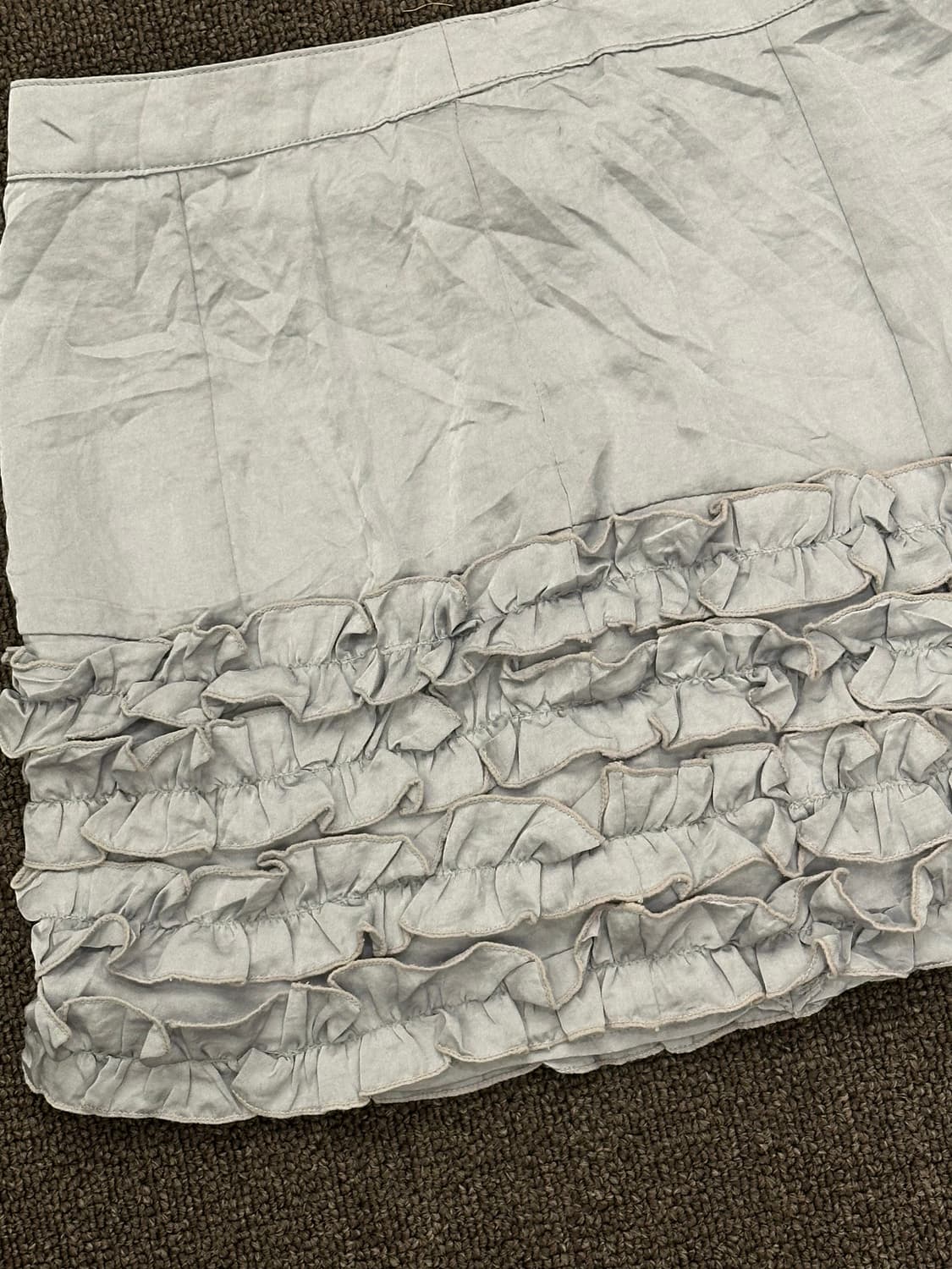 S)Japanese vintage 그레이 캉캉 미니스커트 상품이미지4