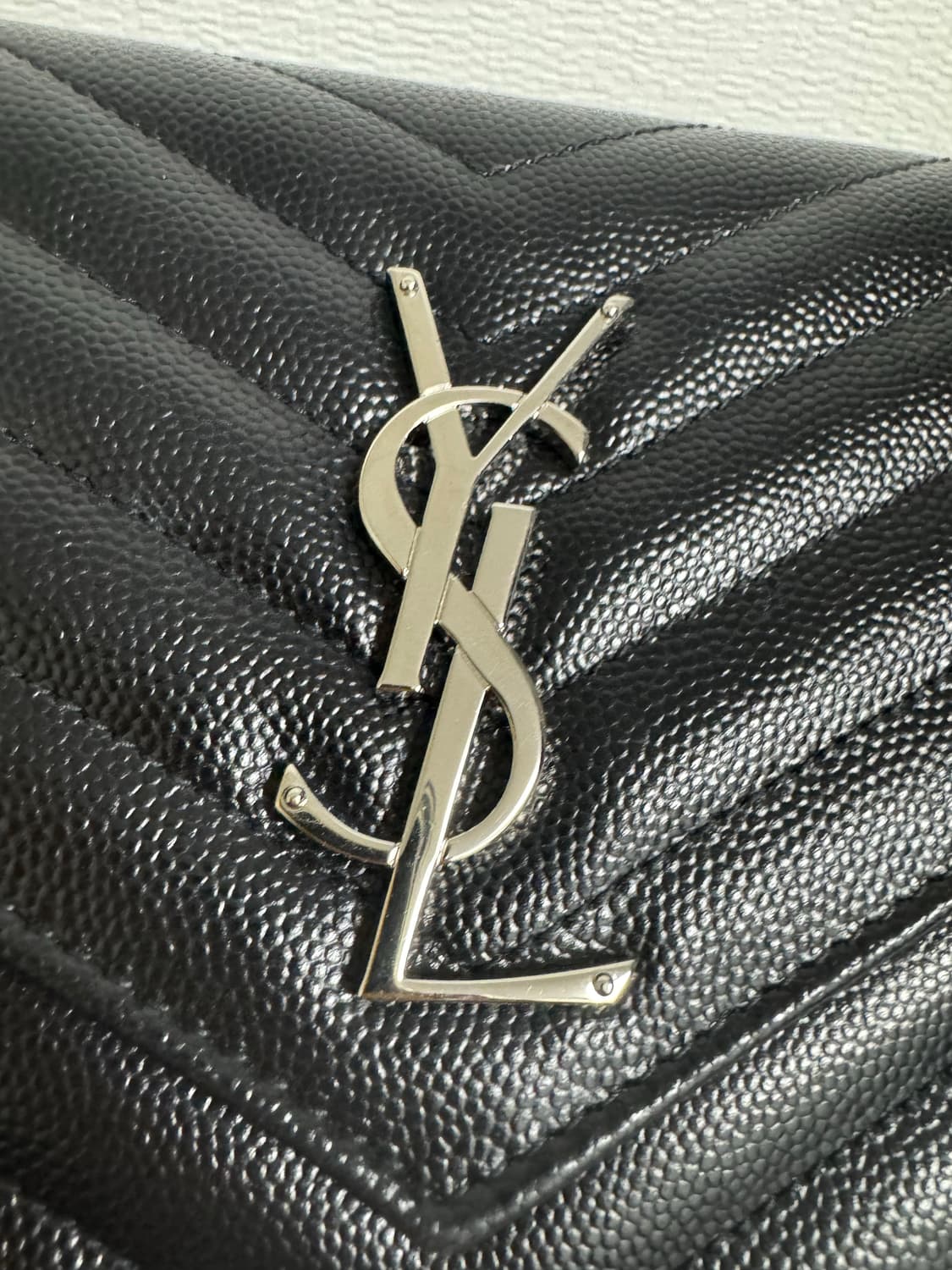 생로랑 엔벨로프 크로스 체인 가방 woc 블랙 은장 (정품) 상품이미지2