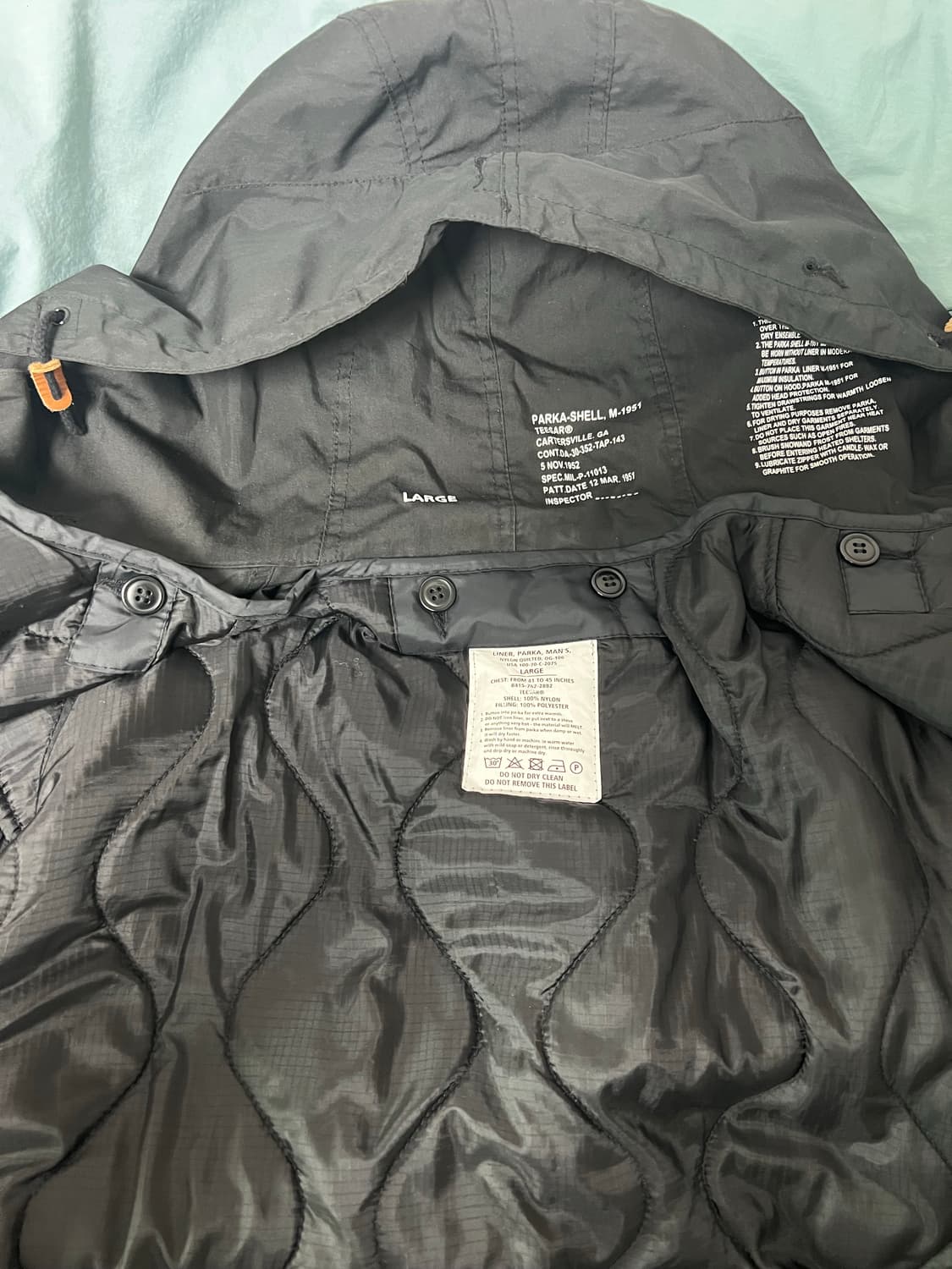 [교환 L>S] 밀텍 m51 개파카 상품이미지3