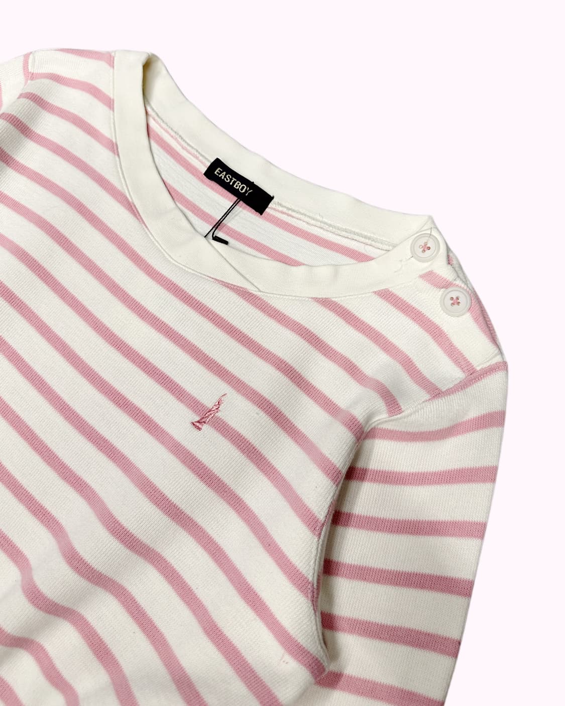 pink stripe logo t-shirt 상품이미지2