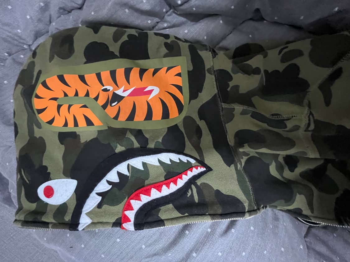 베이프 카모 샤크 후드 집업 M 상품이미지4