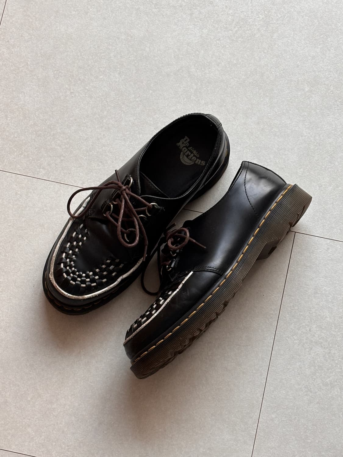 Dr. Martens RAMSEY-Woven Leather Creeper 상품이미지1