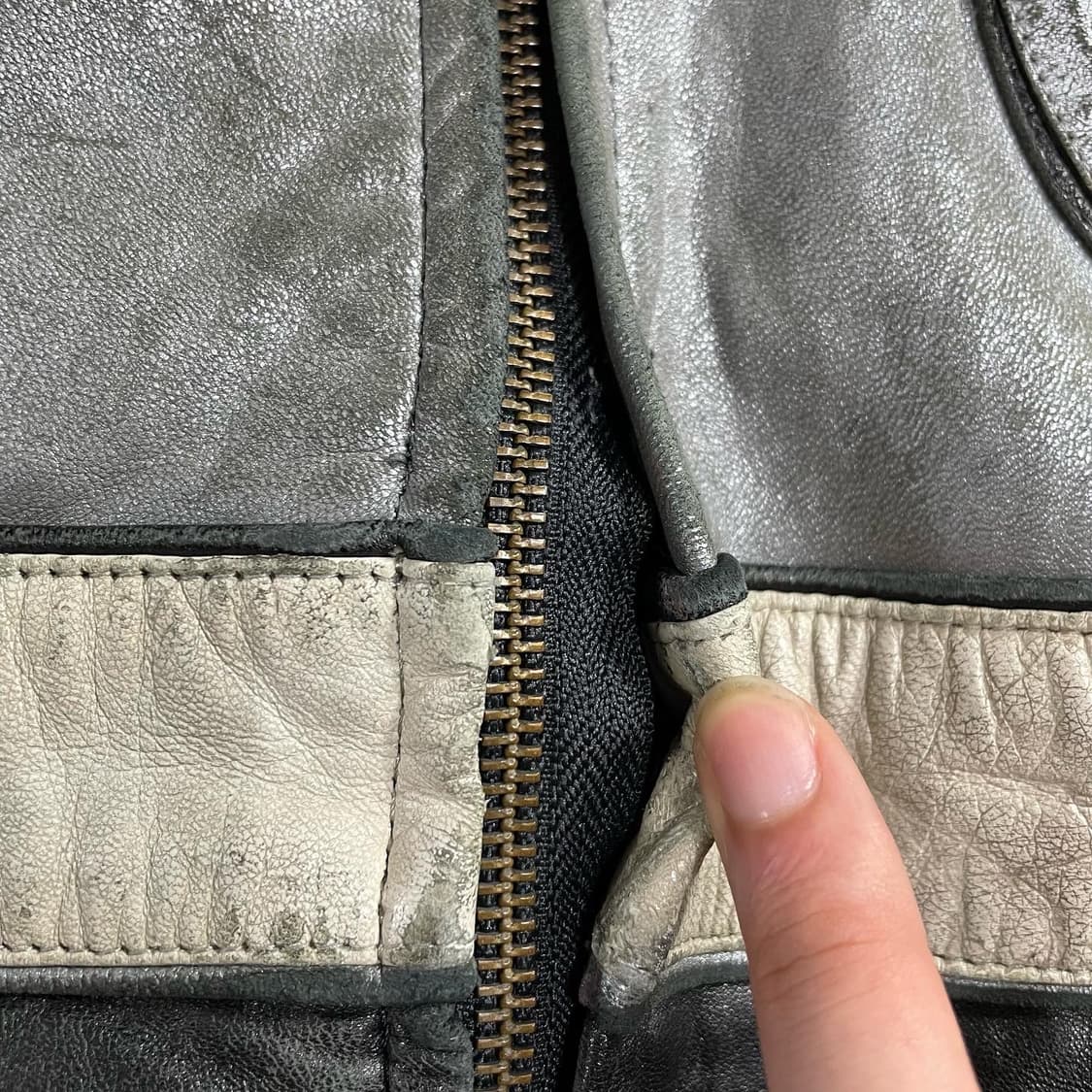 1990s 로스엔젤레스 Raiders 레더 블루종 상품이미지6