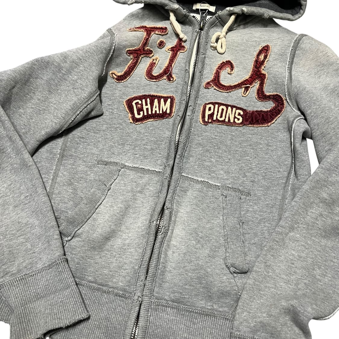 아베크롬비 로고 그레이 후드 집업 상품이미지3