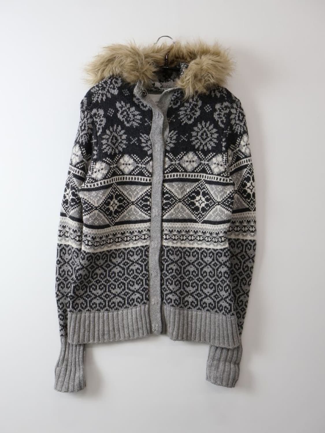 H&M L.O.G.G Nordic Knit Hoodie 상품이미지3
