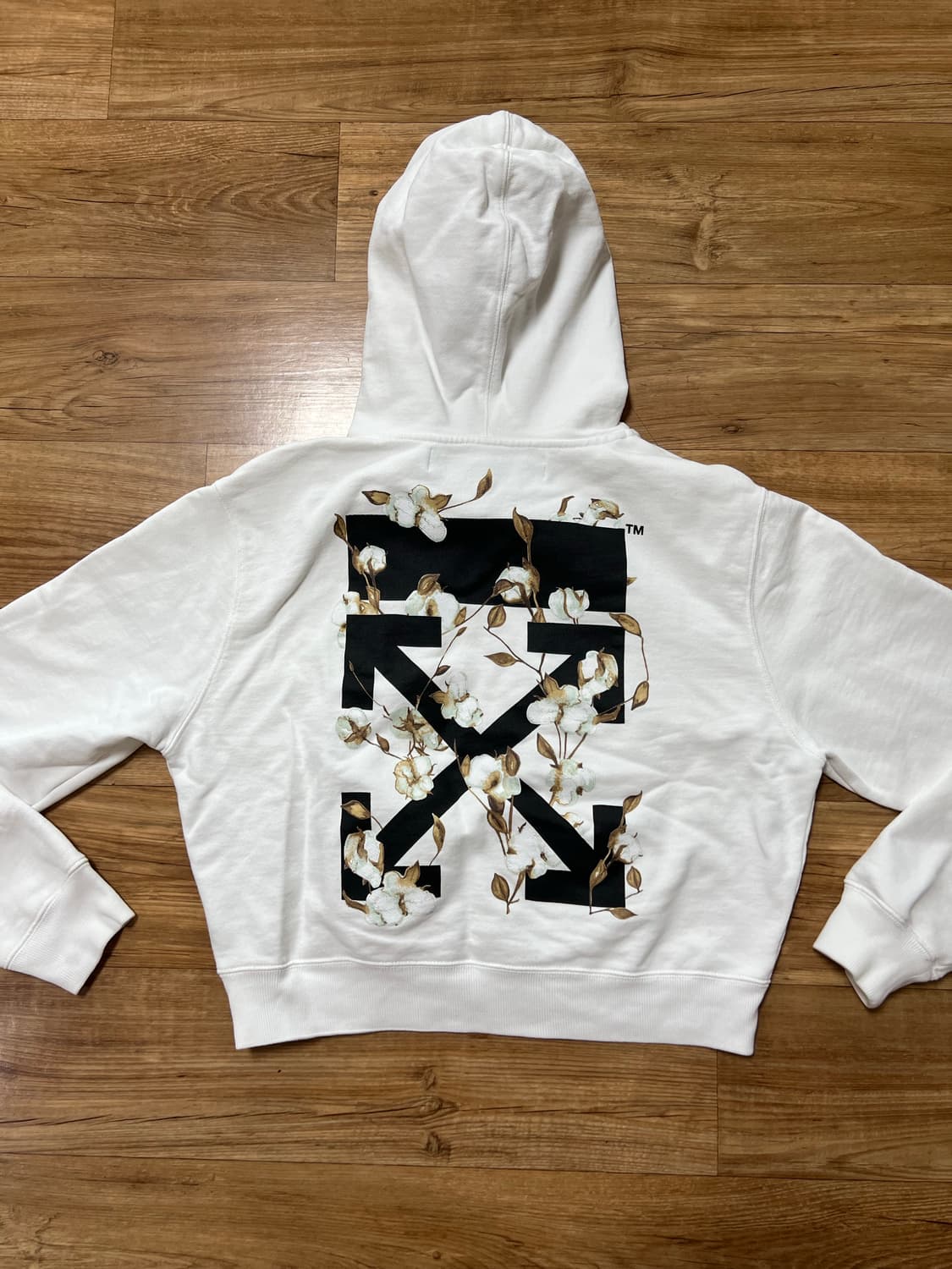 [오프화이트] 플라워 프린팅 후드티 상품이미지2