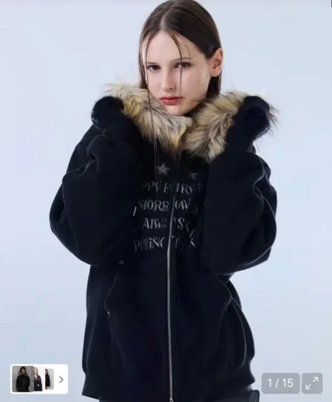 러브이즈트루 퍼 후드집업  상품이미지3