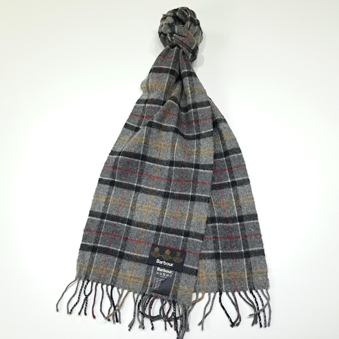 MX604 바버 00s 스코틀랜드판 램스울 하우스타탄 그레이 머플러 목 상품이미지2