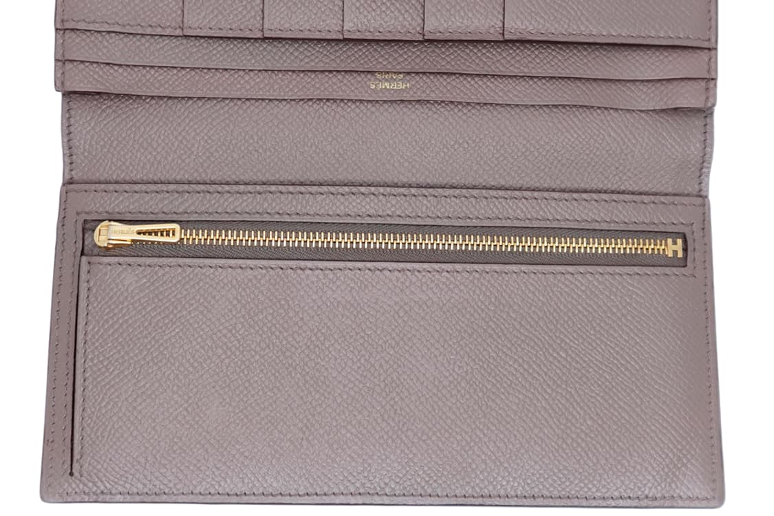 에르메스 베안 소플렛 에토프 그레이 앱송 금장 남녀공용 장지갑 C각인 상품이미지6