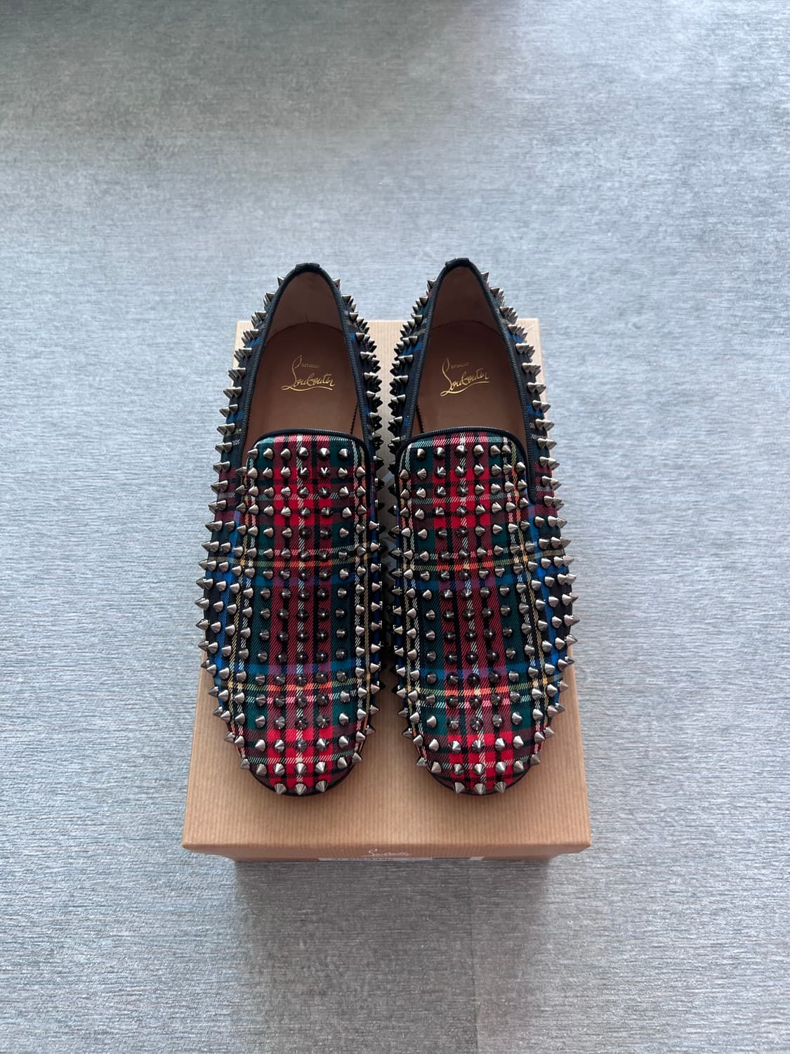 [42] 새상품 크리스찬루부탱 타탄체크 롤러보이 상품이미지6