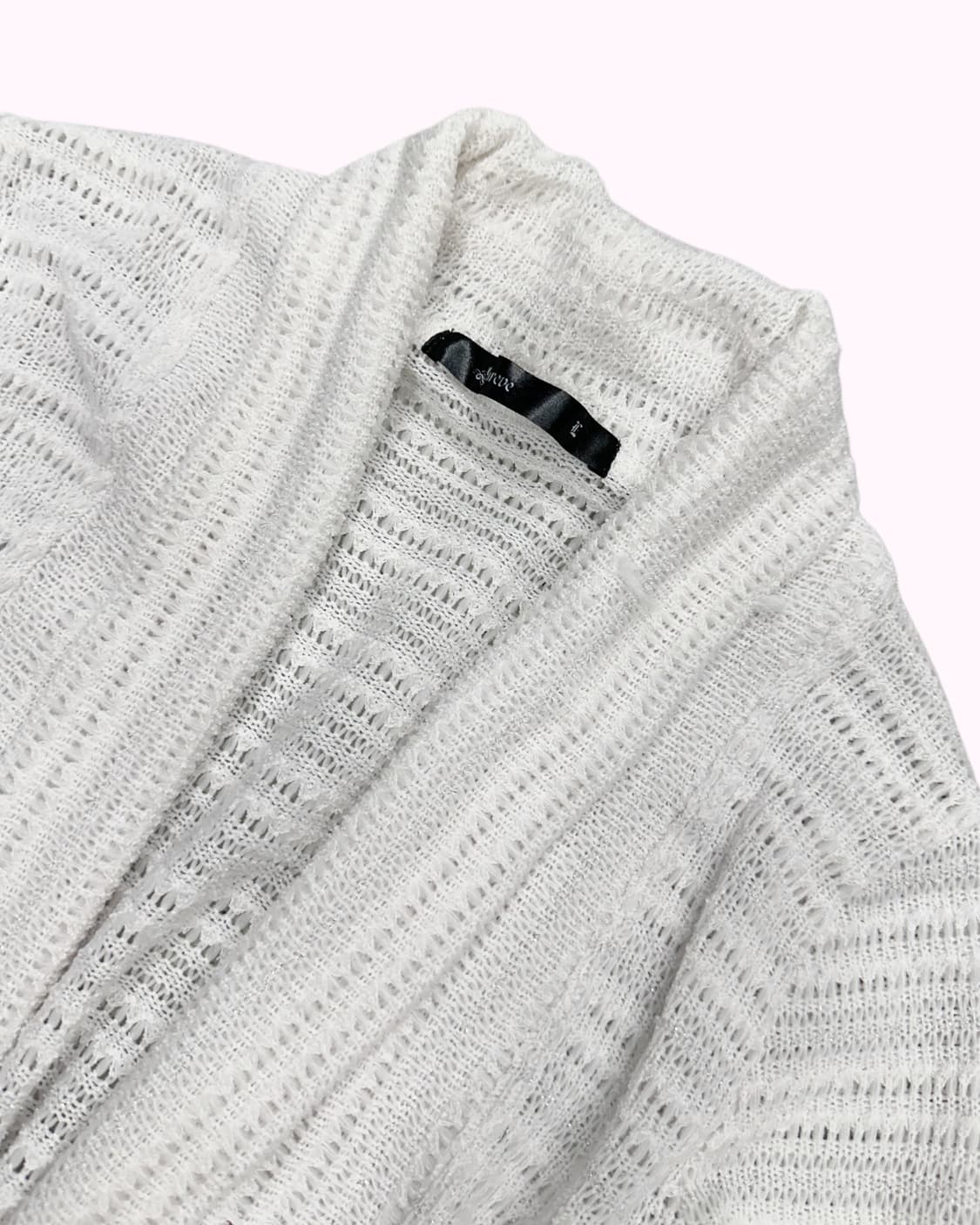 glitter white showl cardigan 상품이미지3