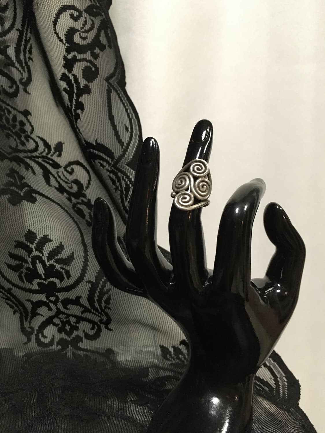 Vintage 엔칸토 카렌족 소용돌이 오리엔탈 오픈링 반지 실버925 상품이미지2