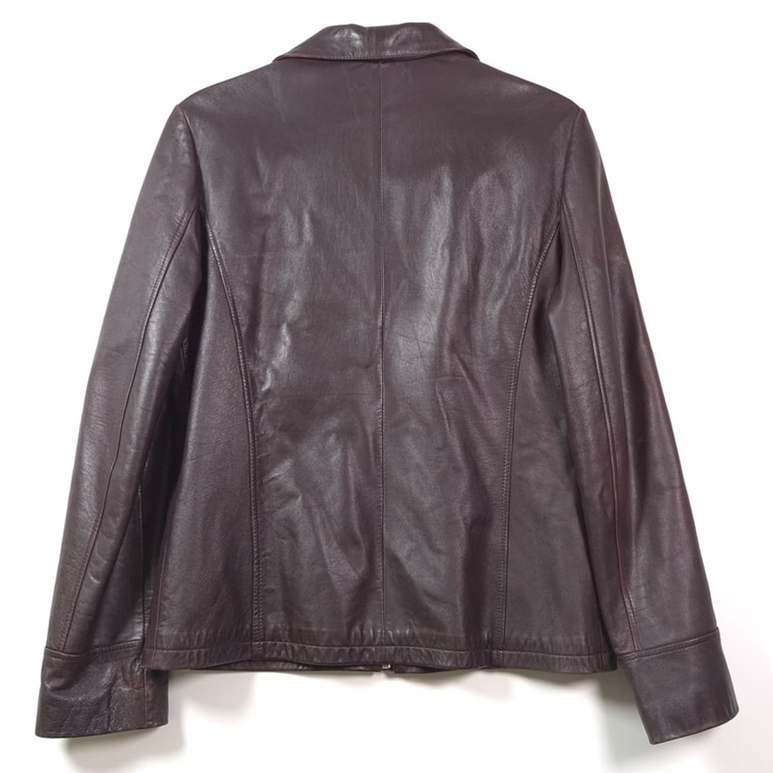 빈티지 딥 브라운 램스킨 레더 자켓 상품이미지2