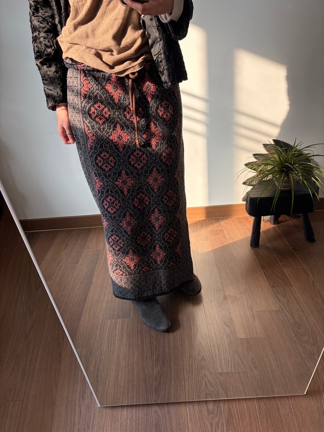 patterned long skirt 상품이미지3