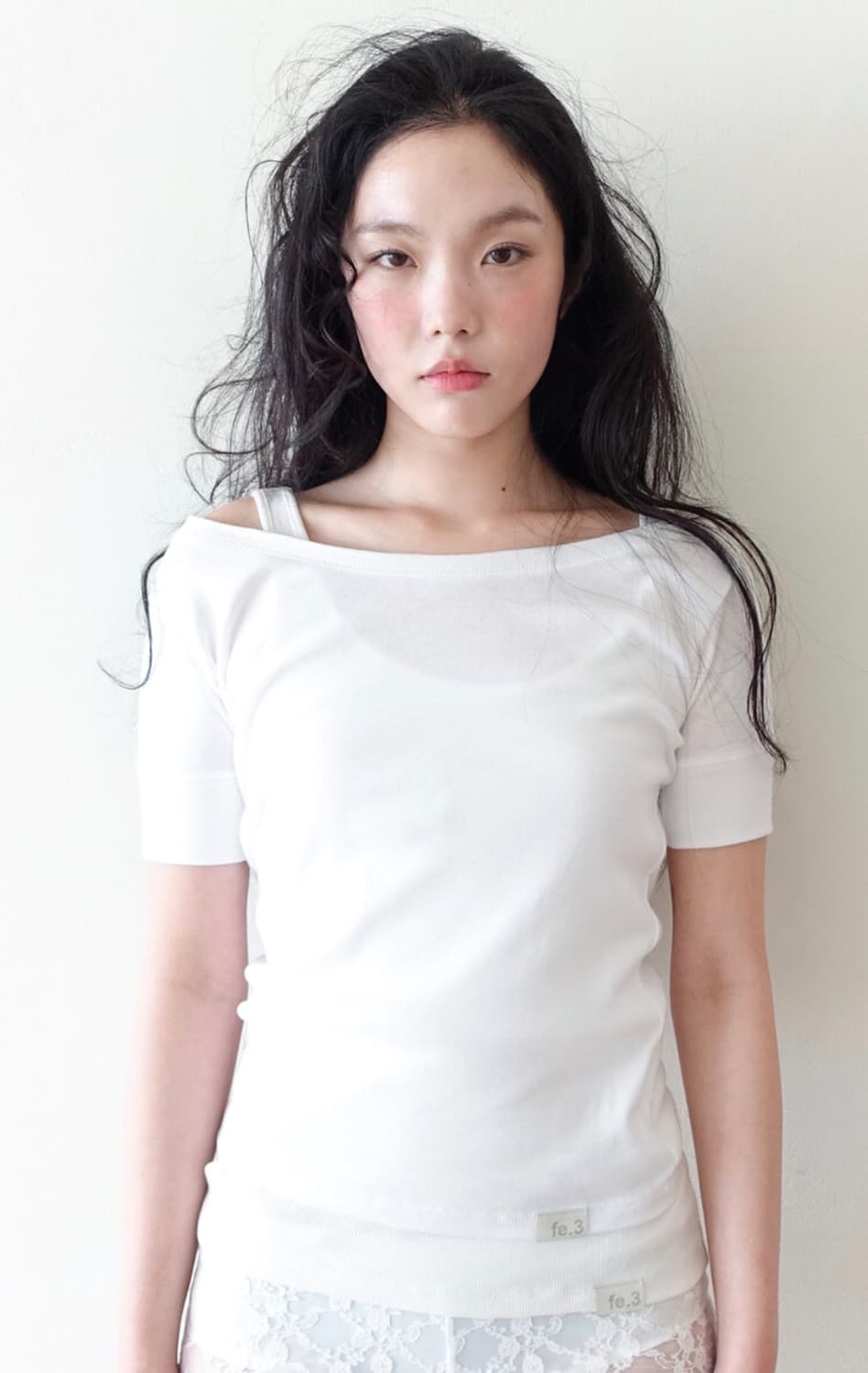 [당일배송/새상품] 샵페어리 립 하프 탑 화이트, 샵페어리 티셔츠 상품이미지1