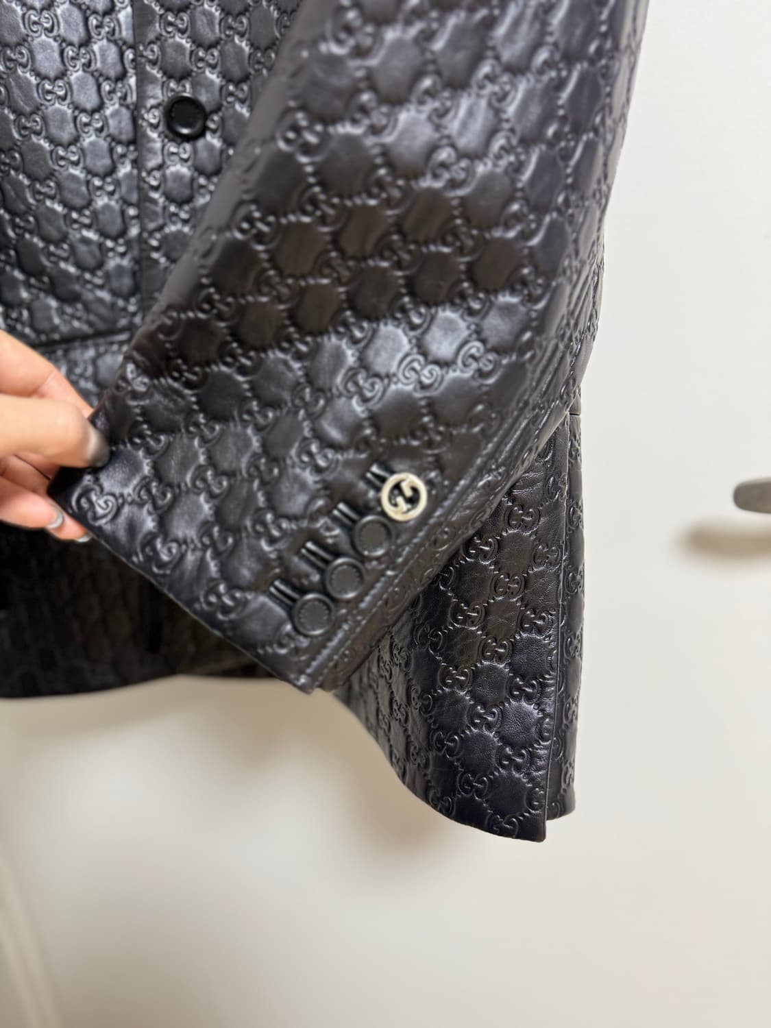 구찌 램스킨 GG 엠보 디테일 자켓 IT40 해 상품이미지3