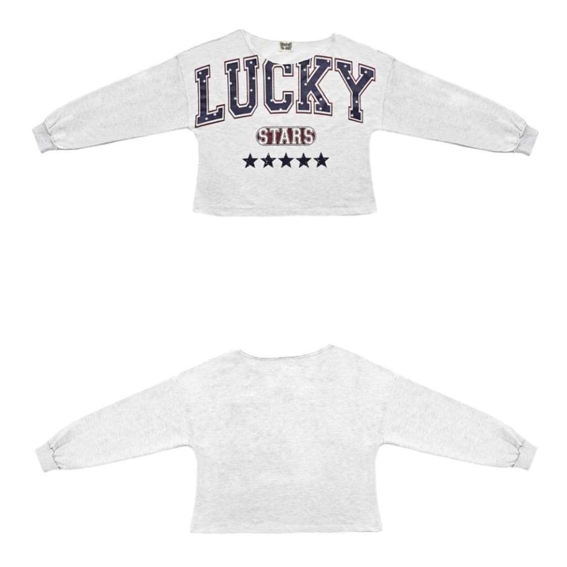 익스파이어드걸 럭키 스타 스웻셔츠 멜란지그레이 상품이미지3