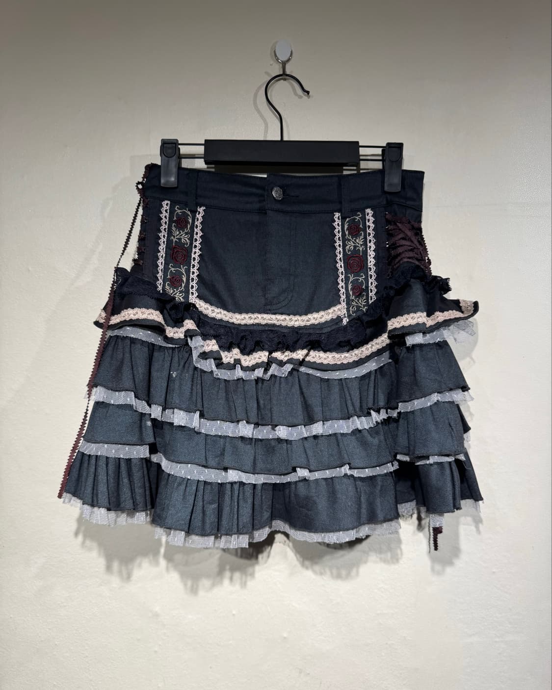 OZZ Croce Ruffle detail Gothic skirt  상품이미지1