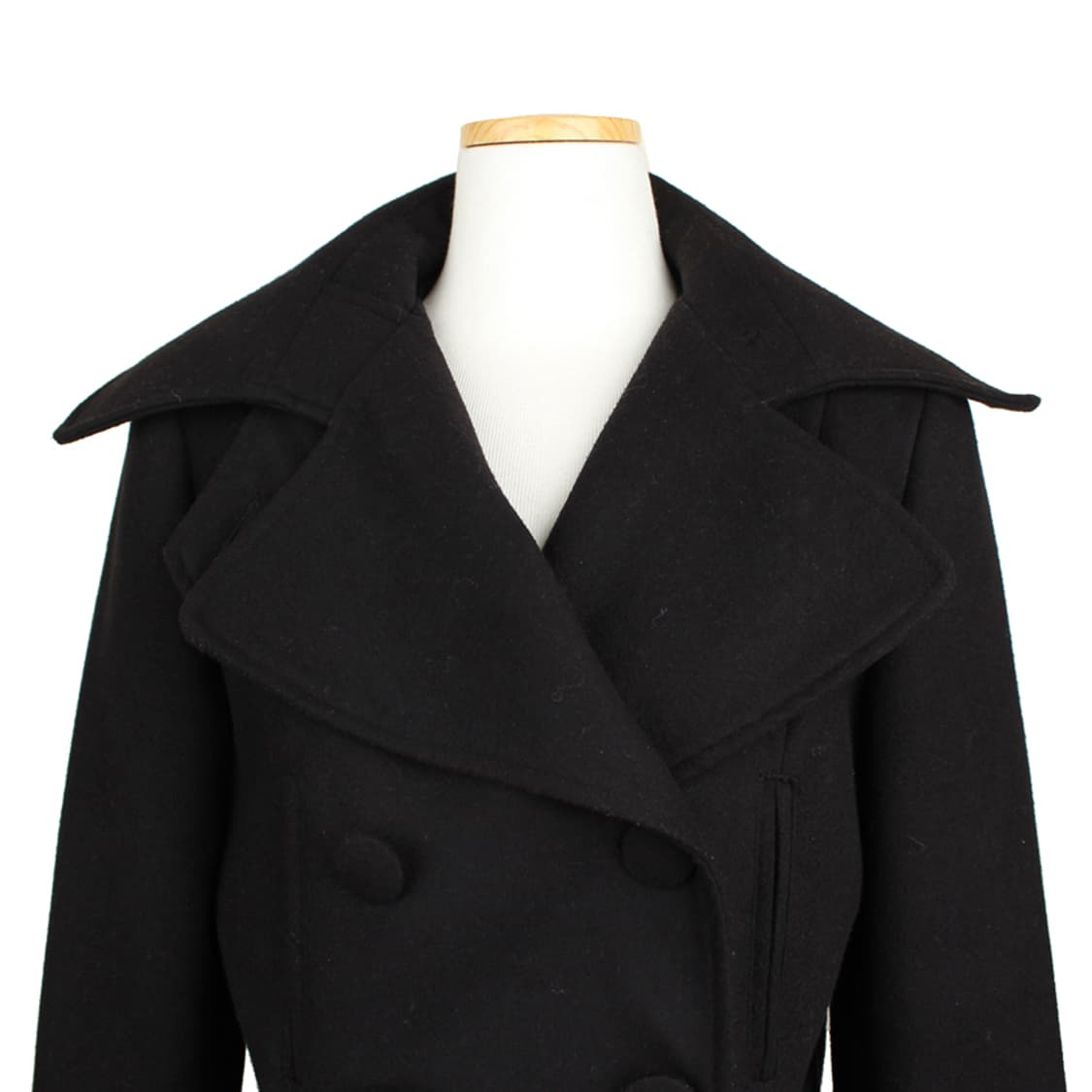 리나시멘토 블랙 와이드카라 더블버튼 숏코트(S) 상품이미지5