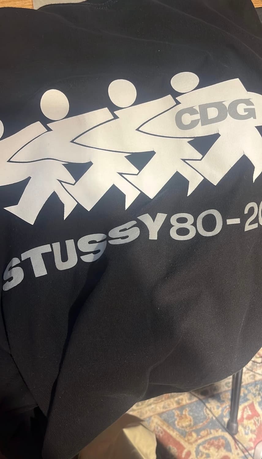 스투시 x CDG 티셔츠 블랙 상품이미지3
