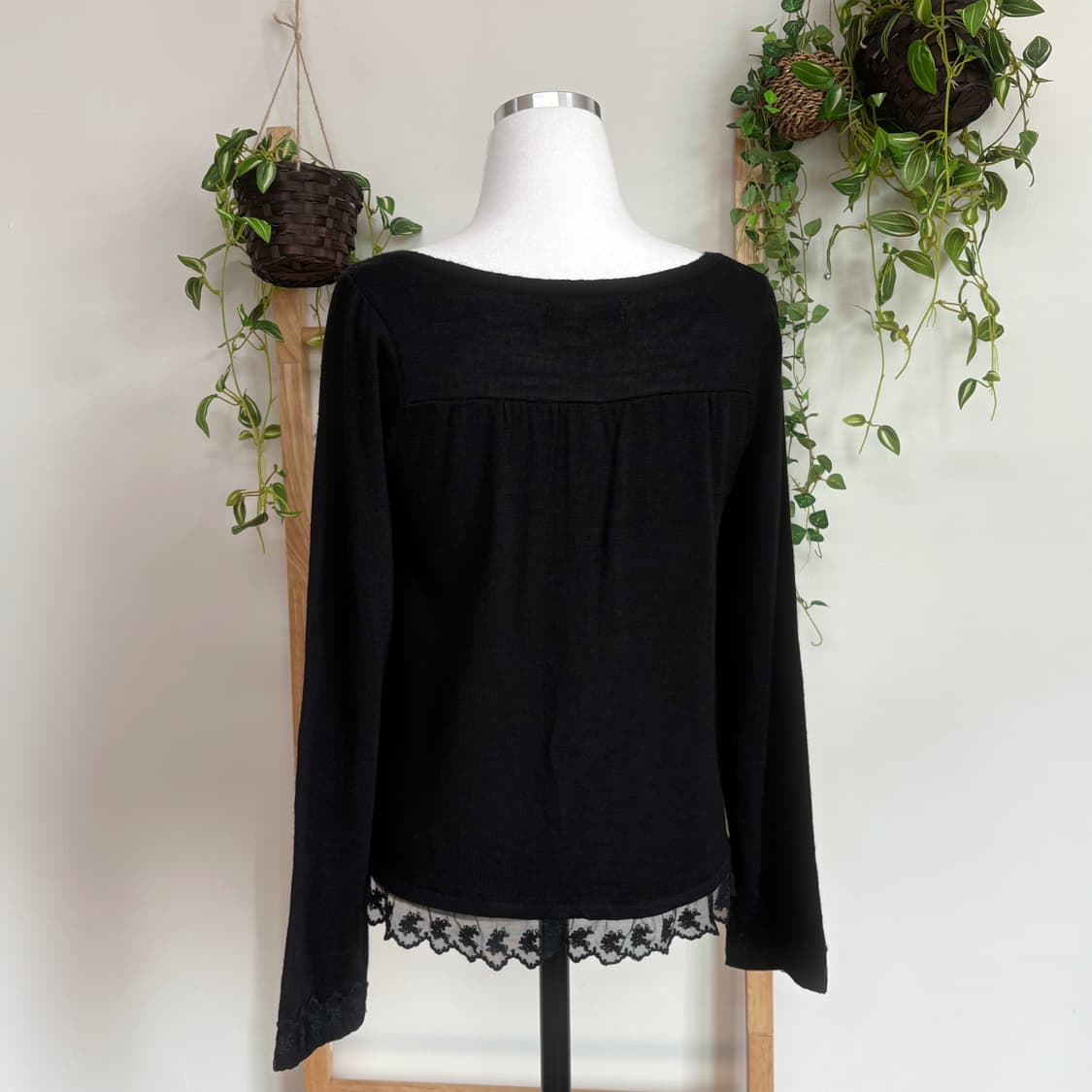 Sm2 사만사모스모스/ 레이스블랙가디건 스퀘어넥가디건 페미닌가디건 상품이미지5