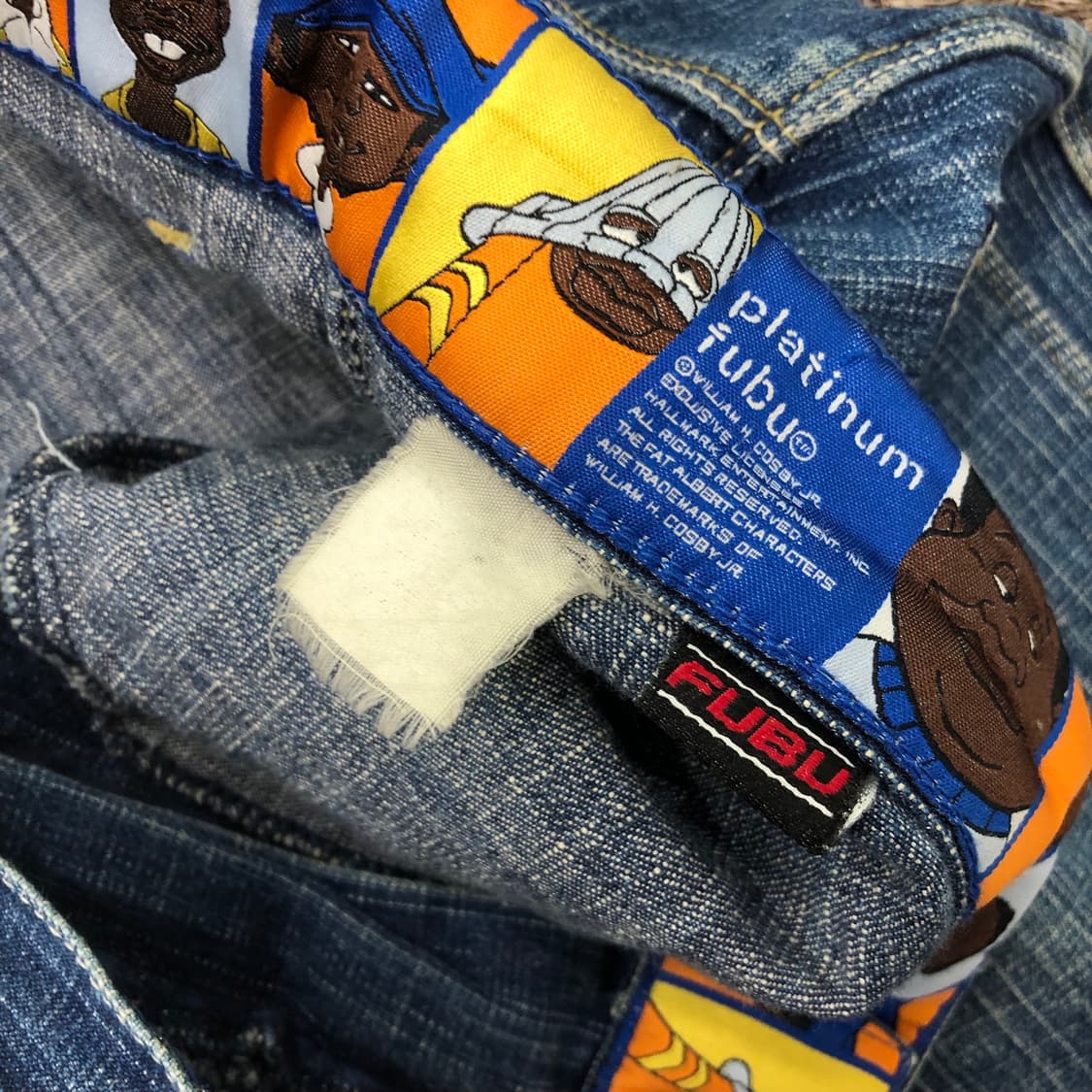 플래티넘 후부 00s 올드스쿨 힙합 배기진 데님 팬츠 상품이미지7