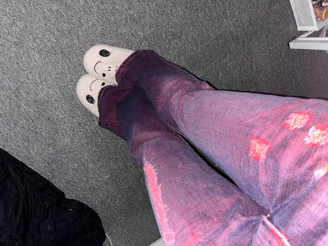 디젤 부츠컷 레드 자수 커스텀 진 상품이미지3