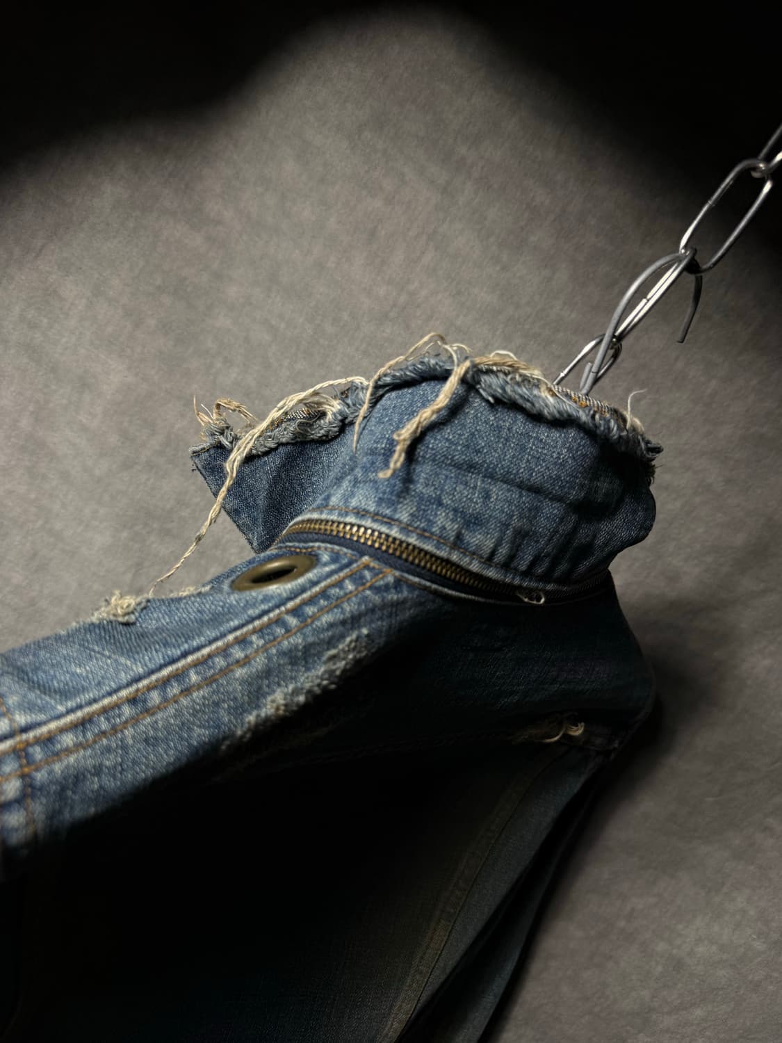 LGB Distressed Fringe Denim Jacket 상품이미지10