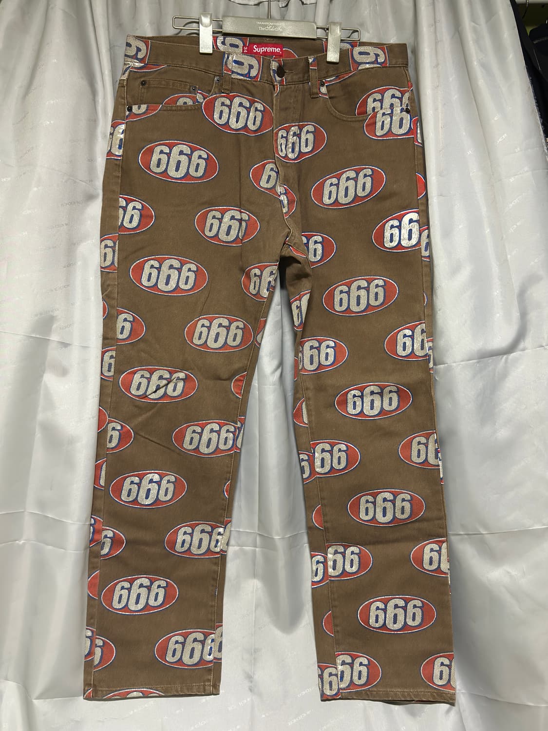 슈프림 666팬츠 브라운 상품이미지1