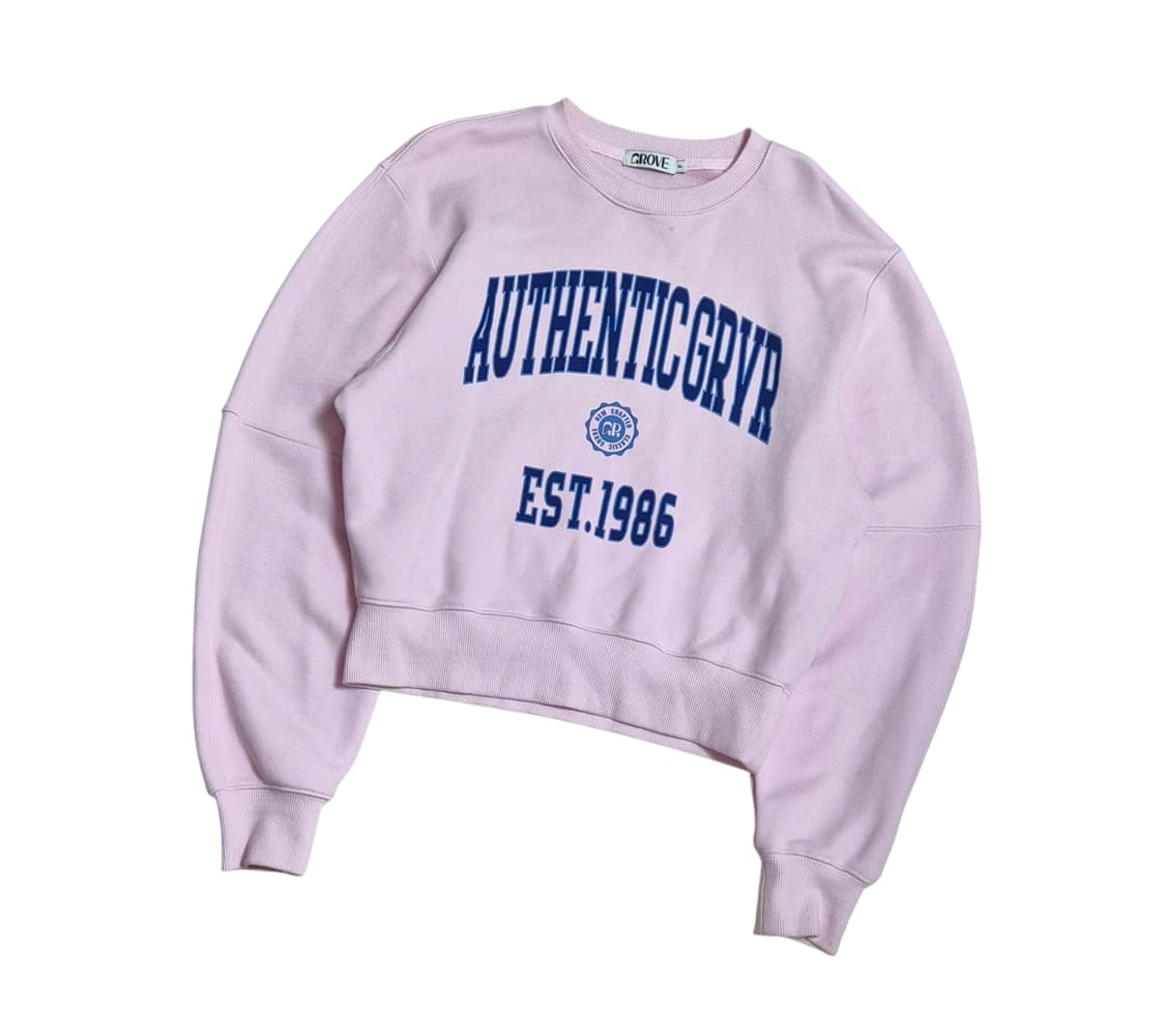 GROVE 그로브 크롭 맨투맨 상품이미지1