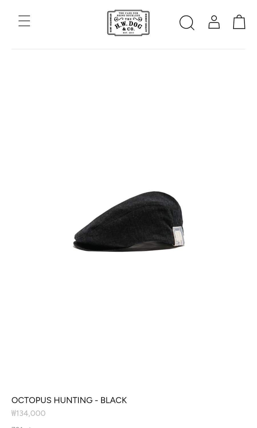 THE H.W.DOG&CO. 헌팅캡 38 상품이미지1