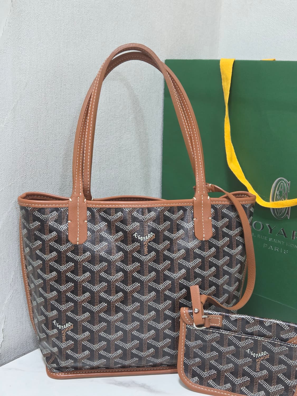 고야드 앙주 미니 백 Black Tan 상품이미지2