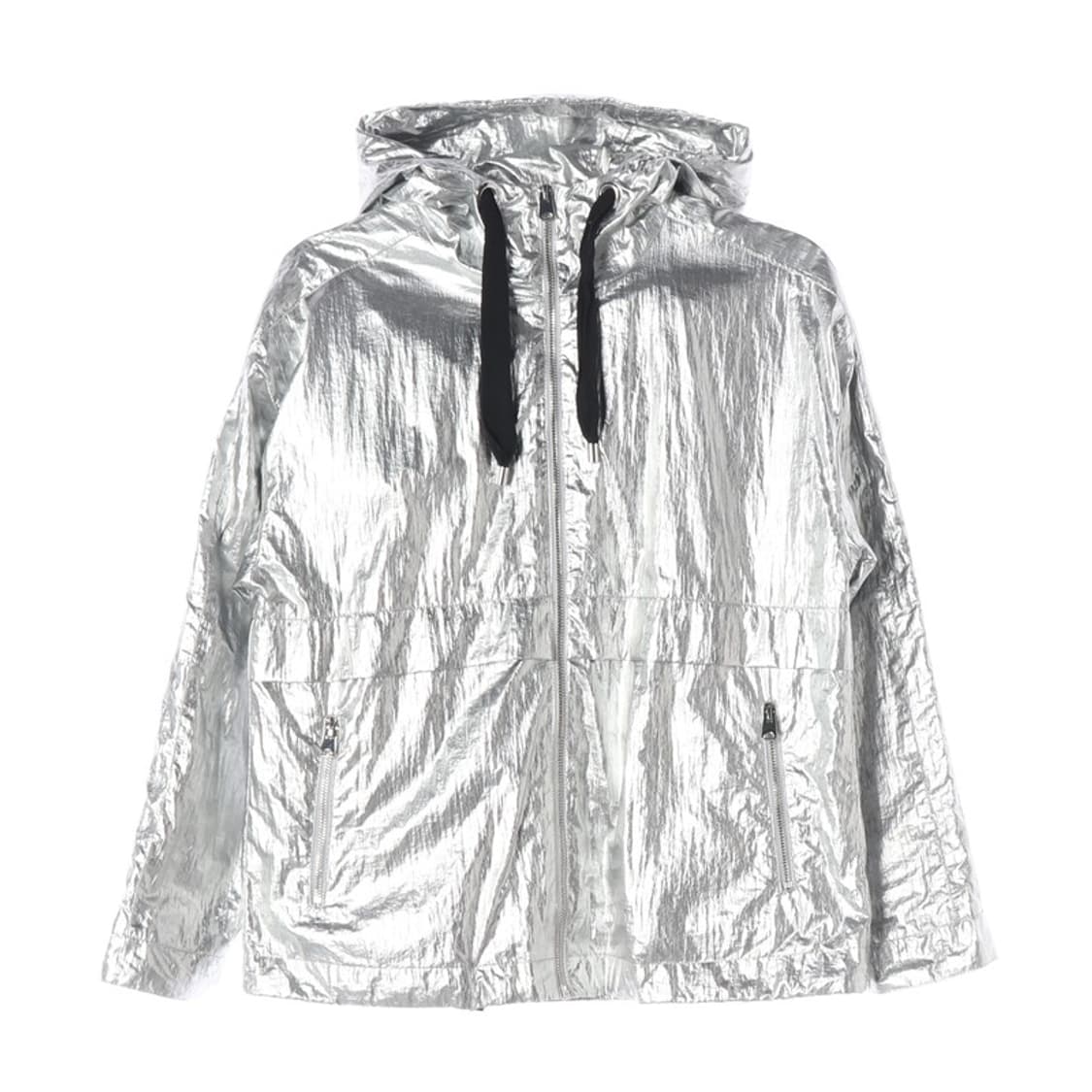 MAJE 실버 메탈릭 후드 바람막이 자켓 36 상품이미지1