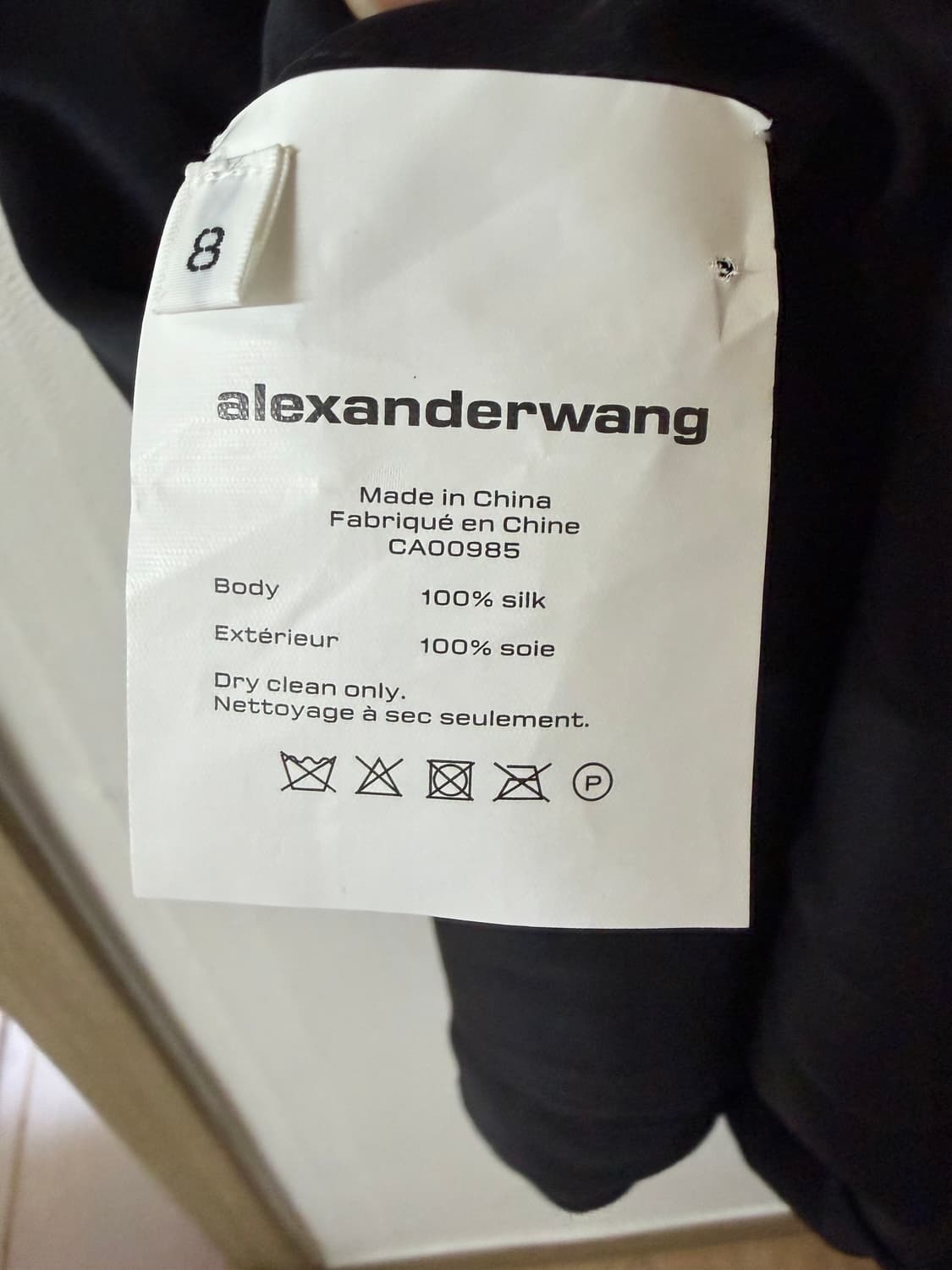 알렉산더왕 블랙 실크 원피스 상품이미지4