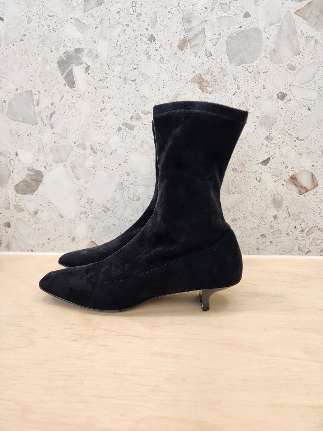 스텔라매카트니 스웨이드 삭스부츠 37 블랙 상품이미지2