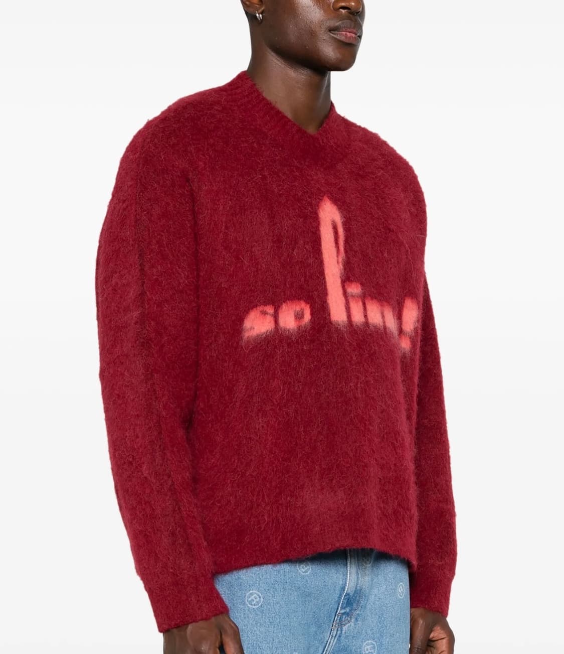 마틴로즈 브러시드 V넥 스웨터 상품이미지1