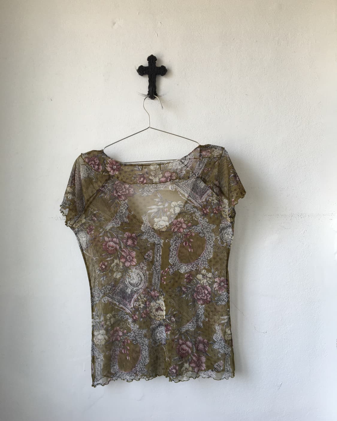 Flower pattern mesh top 상품이미지3