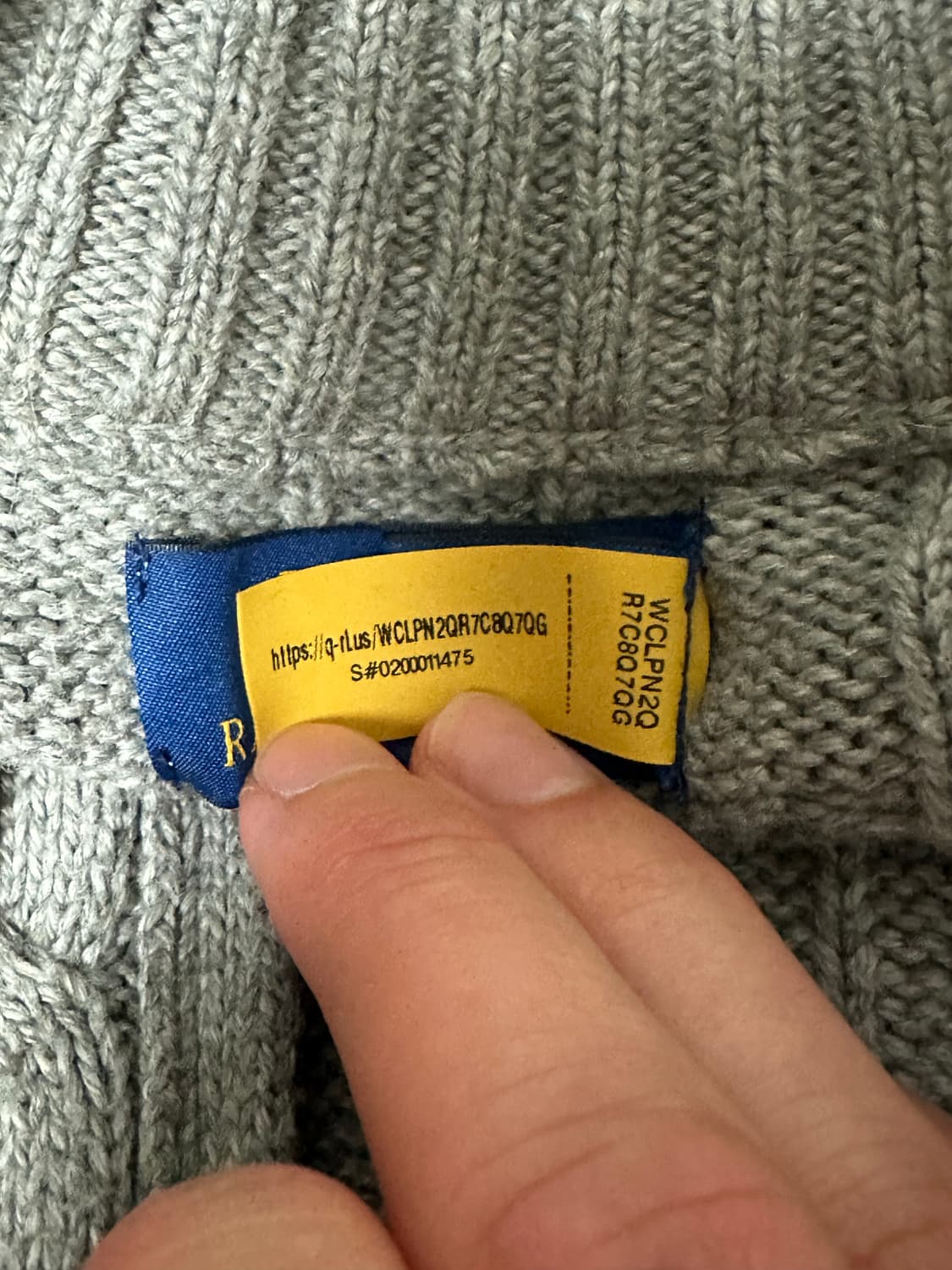 [정품]폴로 랄프로렌 케이블 니트 코튼 풀 지퍼 스웨터 상품이미지6