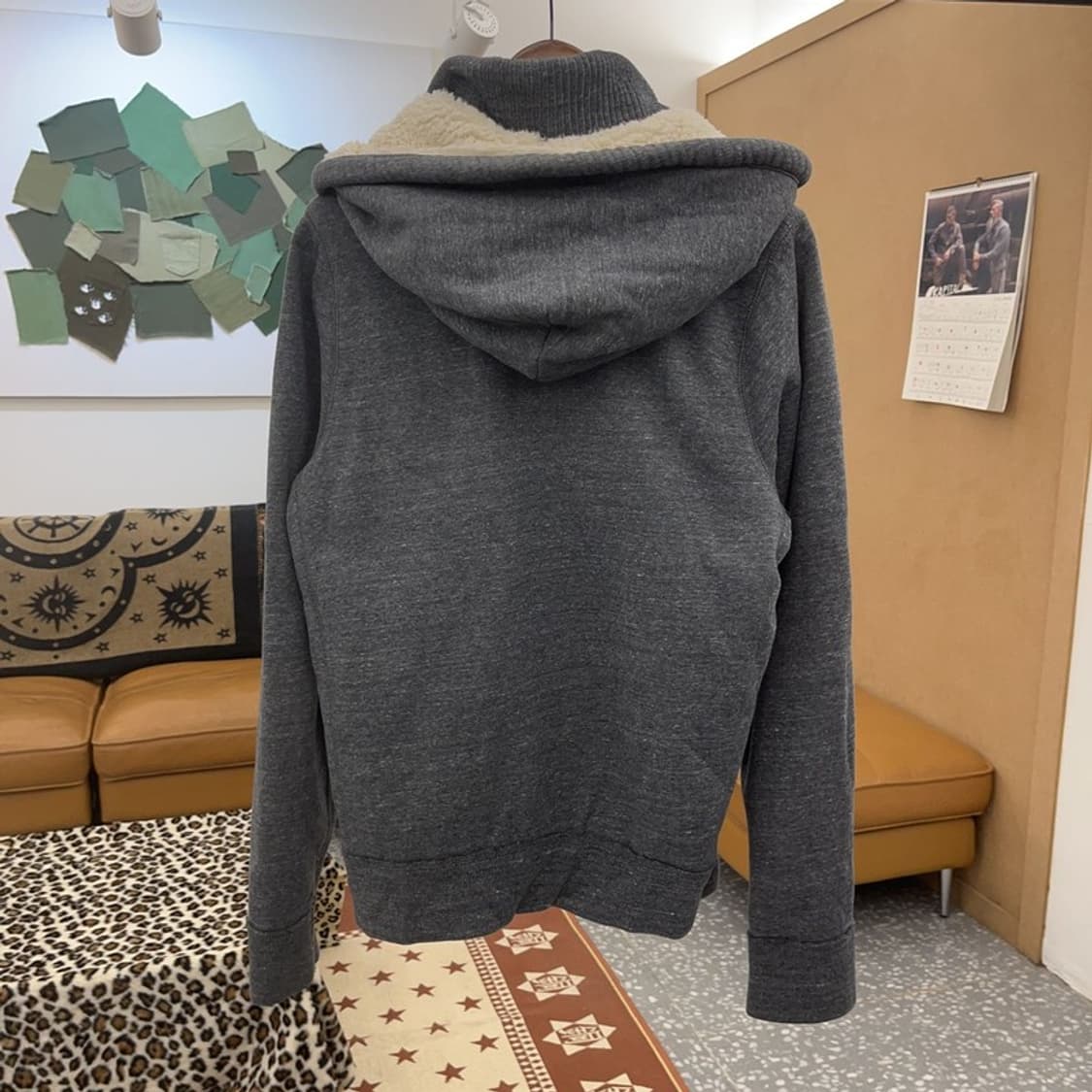 아베크롬비 울프죠 Y2K 캐주얼 양털 후드집업 L C08758 상품이미지4