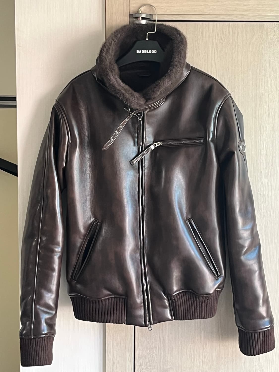 배드블러드 바이퍼 시어링 무스탕 워시드브라운 m 상품이미지3