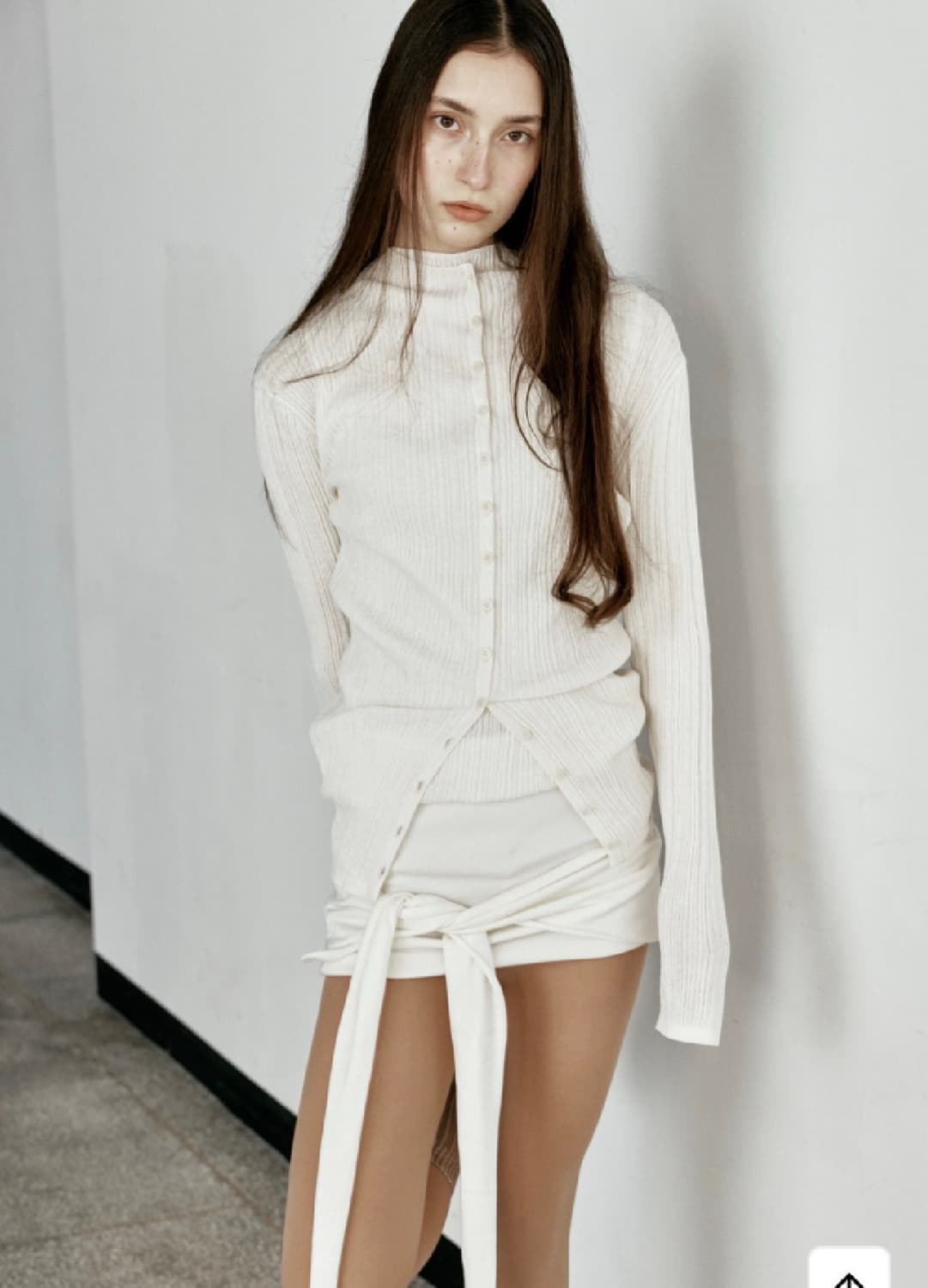 르917 WRINKLE MOCKNECK CARDIGAN [IVORY] 상품이미지2