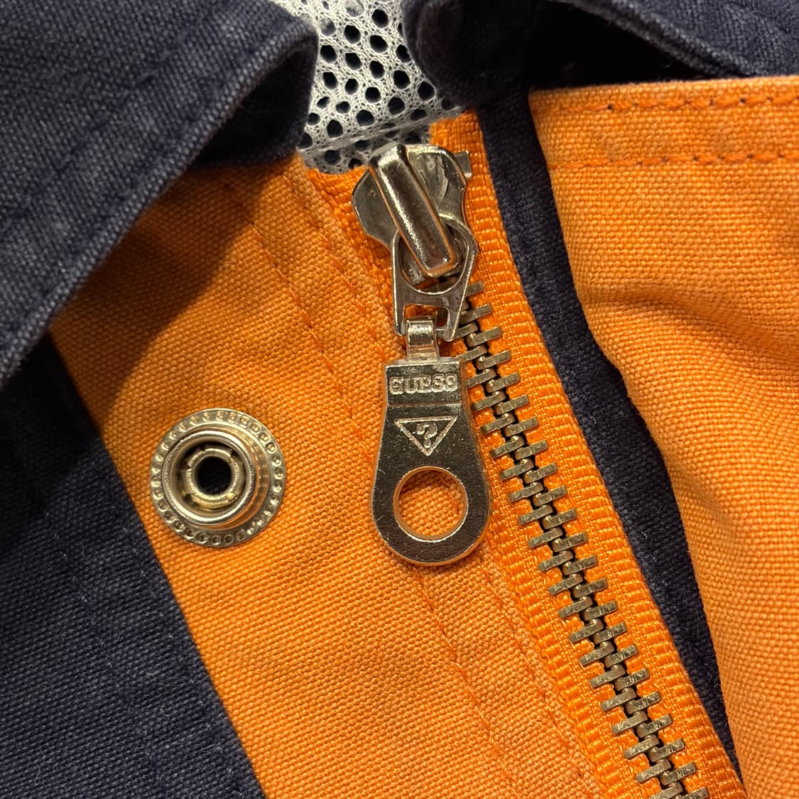 [105] 게스 USA 스포츠 네이비 오렌지 워크 배색 자켓 D759 상품이미지6